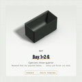 Bay 1×2 open bin, three-quarter view (render)