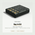 Day 4×5·6 closed, three-quarter view, Black case and Black lid (render)